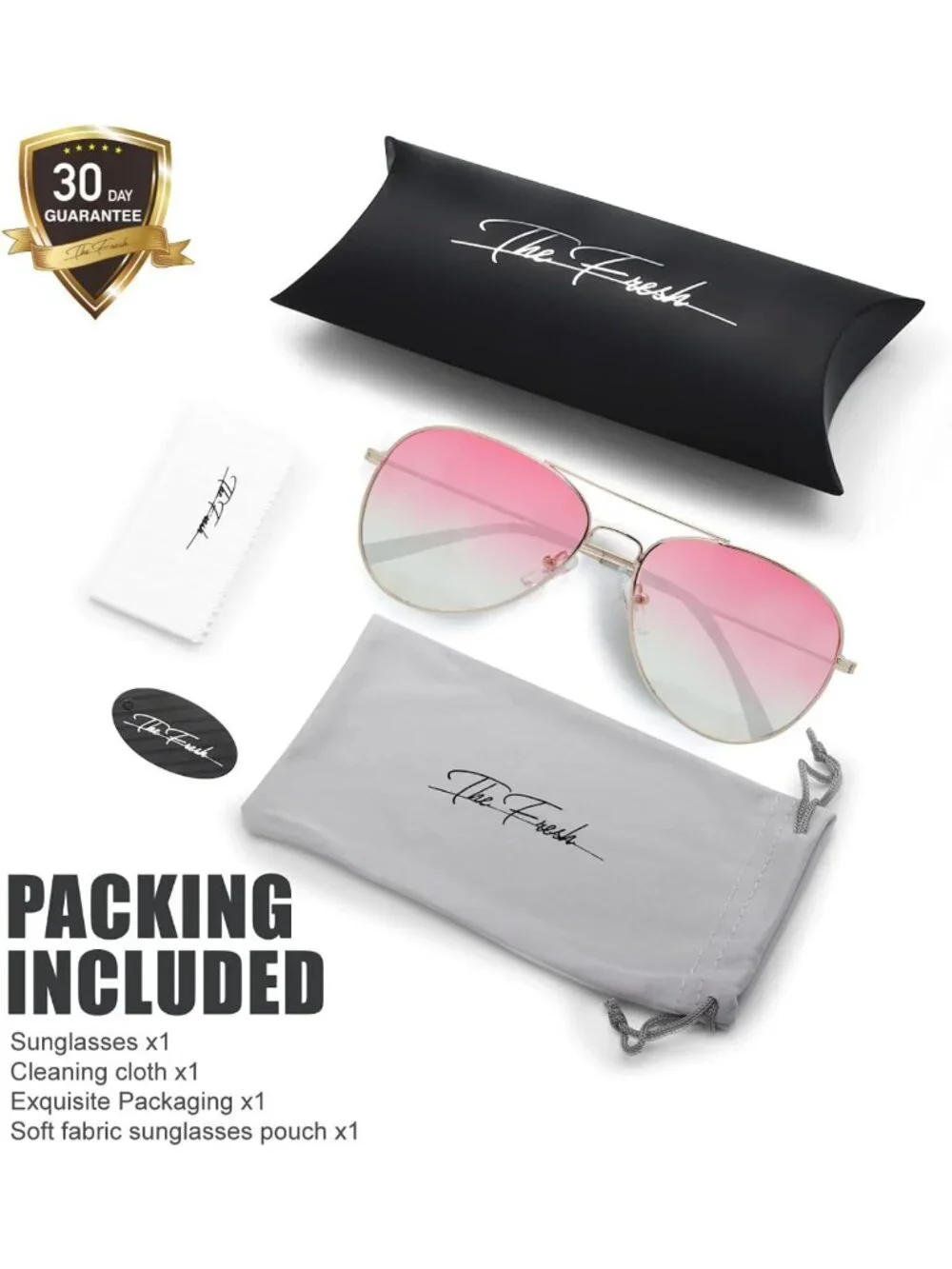 Oceanic Color Lens Aviator Sunglasses with Classic Metal Frame & Gift Box
